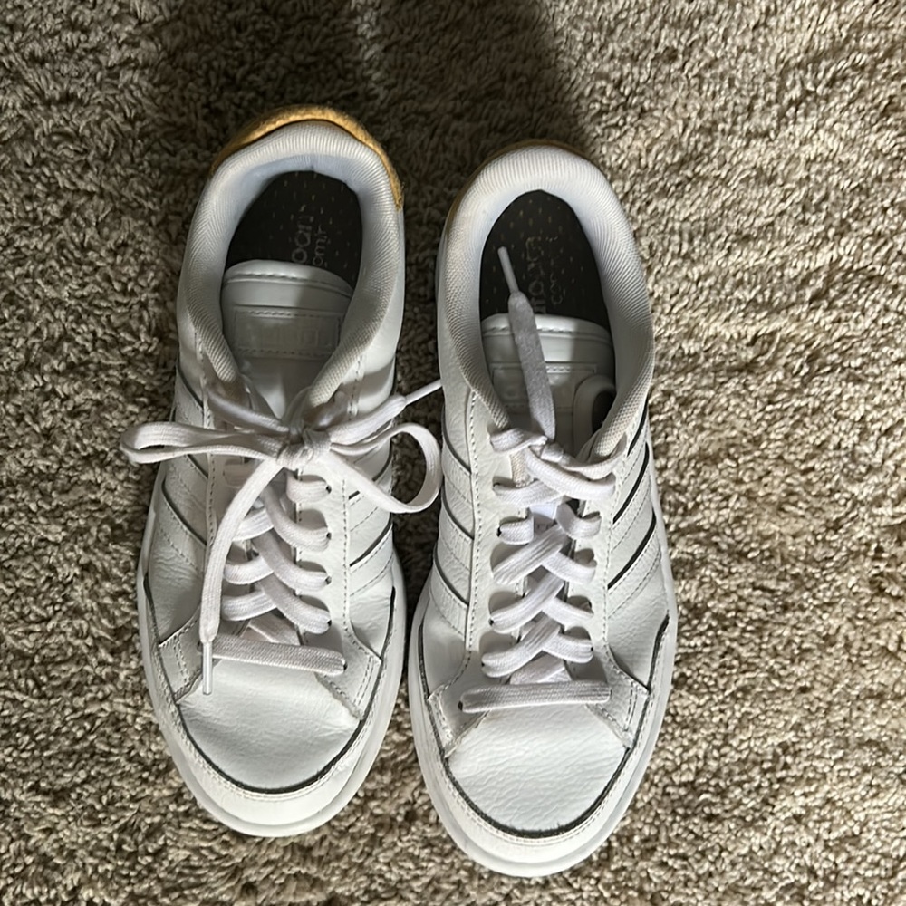 White Adidas leather sneakers - Picture 3 of 5
